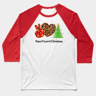 Peace Love Christmas Baseball T-Shirt